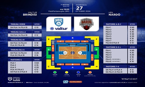 Valtur Brindisi vendita bilgietti per il derby con il Nardo'