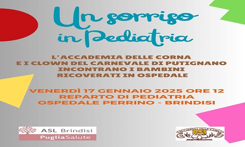 Un sorriso in Pediatria, evento con Accademia delle Corna e clown del Carnevale di Putignano