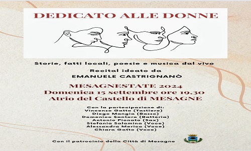 Dedicato alle donne, il recital di Emanuele Castrignanò tra storie, poesie e musica dal vivo