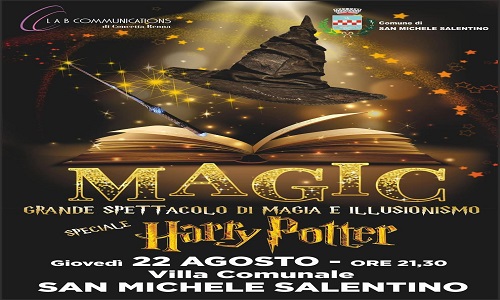 San Michele Salentino, giovedì 22 agosto serata di magia con lo “Speciale Harry Potter”
