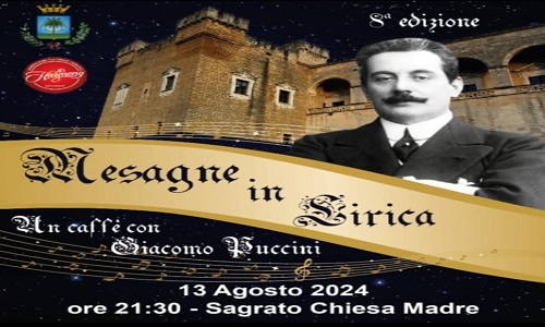 Mesagne in lirica, martedì 13 agosto sul sagrato della Chiesa Matrice 