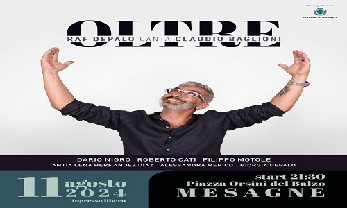 “Oltre”, Raf Depalo canta Baglioni: domenica 11 agosto in piazza Orsini