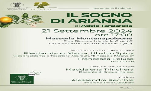 Pezze di Greco presentazione del libro :"il Sogno  di Arianna"