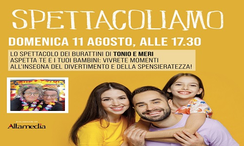 Spettacolo di burattini con Tonio e Meri, oggi pomeriggio al centro commerciale AppiAnticA