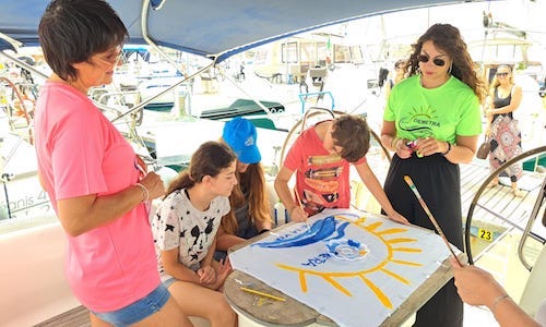 Demetra ed i ragazzi.Continua il recupero della barca