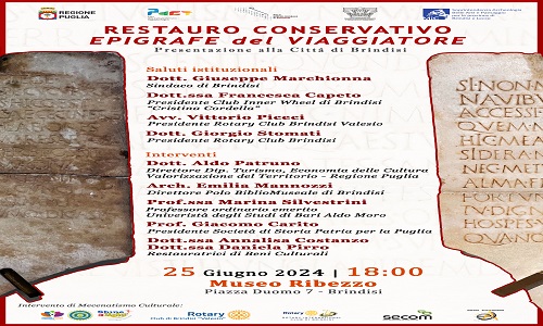 Presentazione alla Città del restauro conservativo Epigrafe del Viaggiatore 