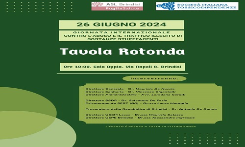 Giornata internazionale contro l’abuso e il traffico di droga: tavola rotonda nella sede Asl