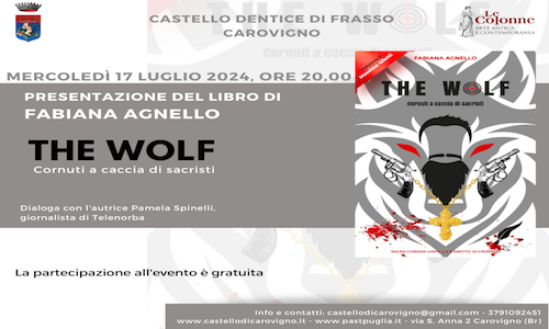“The wolf”: il libro della giornalista Fabiana Agnello il 17 luglio al Castello di Carovigno