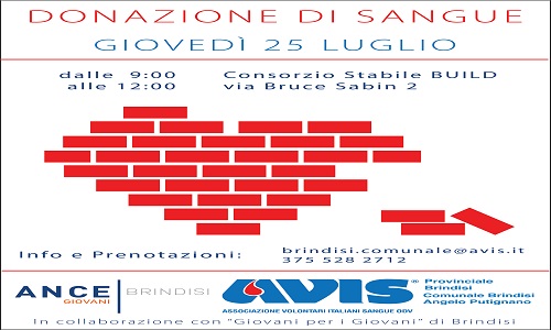 Giovani Ance e Avis assieme per la raccolta sangue